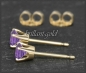 Preview: Ohrstecker 585 Gold Amethyst violett 4,5,6,7mm